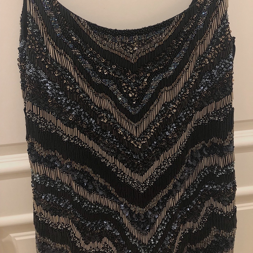 All Saints Hand stitched Beaded Mini Dress